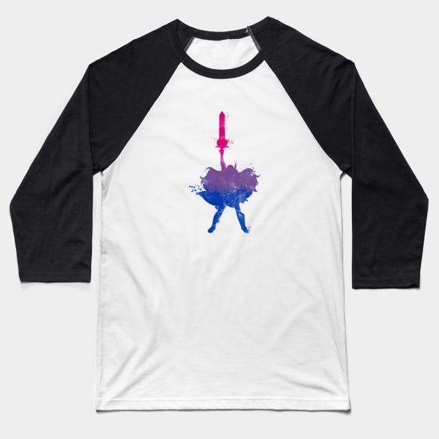 She ra bisexual flag watercolor Baseball T-Shirt by JuliaSC